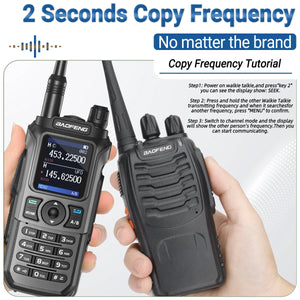 Baofeng UV-21 Pro V2 Wireless Copy Frequency Mutli Band Powerful Waterproof Long Range UV-5R Long Range Type-C Two Way Ham Radio