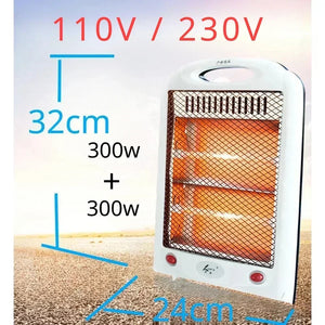 Electrical Quartz tube heater, heating room heater, 110v 220v energy-saving stovepipe Living Room Space Heating 300Wx2