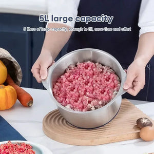 5L Electric Meat Grinders 304 Stainless Steel Food Crusher Multifunctional Vegetable Slicer Chopper Mincer Baby Food Processor