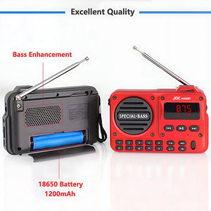 Portable Radio FM Rechargeable Bluetooth Speakers With FM Radio Receiver Support Earphone USB TF Card MP3 Player Speaker Radios