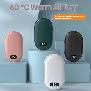 New Hand Warmer Power Bank 2in1 USB Rechargeable Winter Mini Hand Warmer Electric Heater Pocket Warmer high-capacity Winter Gift