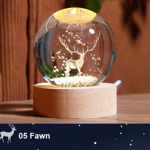 LED Night Light Milky Way Galaxy Solar System Crystal Ball Children Night Lamp Bedroom Ambient Light Creative Gift Night Light