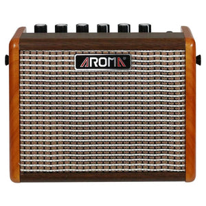 AROMA 15W Acoustic Guitar Amplifier AG-15A USB Rechargeable Bluetooth Speaker for Acoustic Guitar