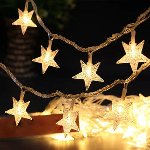 LED Star String Lights For Christmas - Stereotech