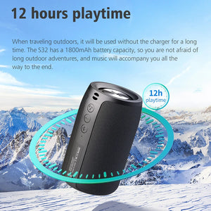 ZEALOT S32 Portable Bluetooth Speaker Wireless Subwoofer 3D Bass Stereo Support Microphone Micro SD Card AUX Play