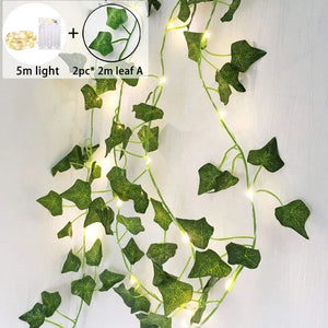 LED Fairy String Lights 2M 20LED Maple Leaf Garland Christmas Fairy Lights for Fence Home Bedroom Wall Patio Decoration