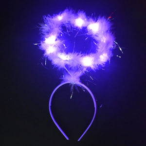 Women Girl Blinking Light up Angel Halo Ring LED Headband Glow  Party Cosplay Birthday Costumes    navidad  Halloween