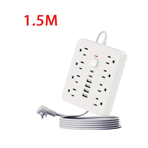 US Ports 14 in 1 Multi-function Bar Plug USB Porous PD Fast Charge Aocket Fireproof Desktop Charging Station