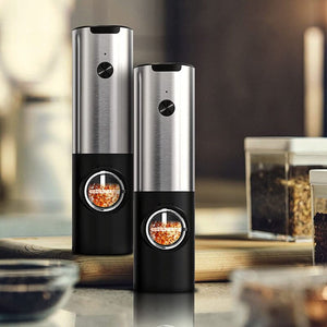 Electric Salt Grinder 2 Bottles Set - Stereotech