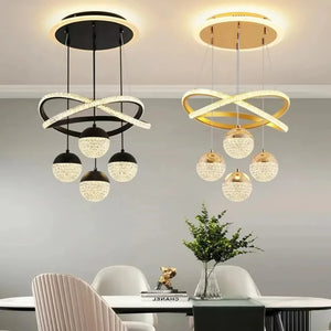 Modern Minimalist LED Lights Dining Room Bedroom Kitchen Clothing Store Decoration Ceiling LED Circular Chandelier