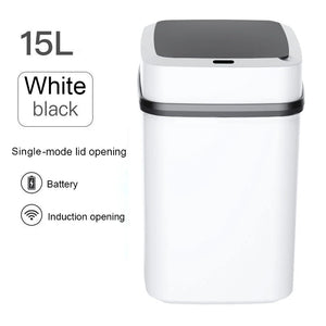 13/15L Smart Trash Can with Lid Automatic Sensor Smart Garbage Bucket for Bathroom Living Room Kitchen Electric Waste Bin