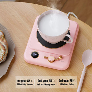 Coffee Cup Wamer Electric Mug Heater Constant Temperature 3 Gear Settings Keep Milk Tea Warm Heating Pad Coaster for Home Office