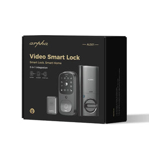 Graffiti Smart Door Lock, Waterproof Fingerprint Lock with WIFI, APP, Visual Doorbell, Suitable for All Kinds of Door