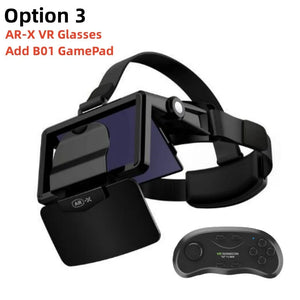 AR-X VR Glasses Virtual Reality 3D Glasses HD IMAX Game Cardboard VR Headset For 4.7-6.3" Smartphone Foldable Enhanced VR Helmet