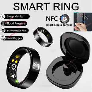 2024 NFC Ceramics Smart Ring IPX8 Waterproof Fitness Tracker Intelligent Heart Rate Blood Pressure Monitor Smart Rings Men Women