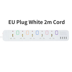 Melery Power Strip Surge Protector Multiprise Electrique Universal 5 Outlets USB Plug Socket Individual Switch Extension Cord