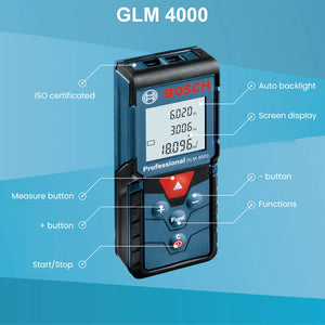 Bosch 40M Laser Rangefinder GLM 400/4000 Multi Modes Digital Distance Meter High Precision Laser Measure Tape Measurement Tools