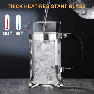 Transparent Glass 350ML Coffee Maker - Stereotech