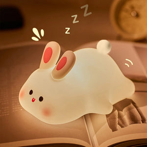 Cute Night Light Nursery Sleeping Night Lamp Panda Pig Dog Duck Rabbit Animals Lamp Vinyl Nightlights for Breastfeeding Toddler