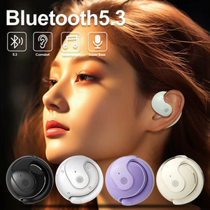 BT 5.3 Ear-Mounted Noise Canceling Sports Bluetooth Earphones Fitness Wireless Earbuds Ball Shape Earhook Gaming Headphone