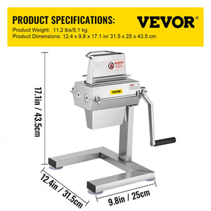 VEVOR Meat Tenderizer Machine 5Inch Cutting Width Stainless Steel Manual Steak Pork Chop Tender Meat Loose Needle Kitchen Gadget