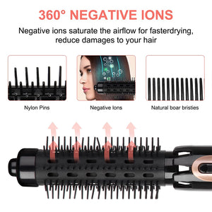 4 In 1 Electric Hair Dryer  Hot Air Comb Dryer Curling Iron Multifunctional Hot Air Comb Hair Straightener Brush Styler Hair