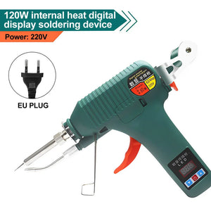 110V/220V 80/120W Manual Soldering Iron Tip Tin Gun Internal Heat Electric Tin Welder Welding Machine Solder Gun Tool Set