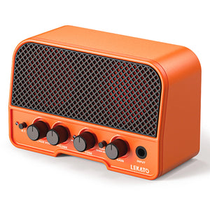 LEKATO 5Watt Acoustic Guitar Amplifierr Mini Portable Acoustic Guitar Amplifier Speaker Normal/Bright Dual Channels