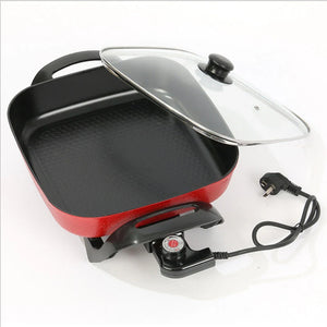 Multi functional household square pot instant hot pot electric hot pot no oil smoke gift student dormitory hot pot