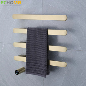 Electric Heated Towel Rack 304 Stainless Steel Hidden Installation Towel Drying Rack Constant Temperature Brushed Towel Warmer - Stereotech