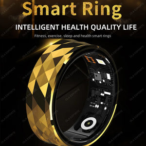 2024 New Smart Ring Men Blood Oxygen Heart Rate Sleep Monitor IP68&3ATM Waterproof Intelligent Health Ring Women For Android IOS