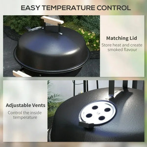 Barbecue Brazier Portable Charcoal BBQ Grill Camping Furnace Outdoor Camp Cooker W/ Wheels Electric Grills Garden Supplies Bar