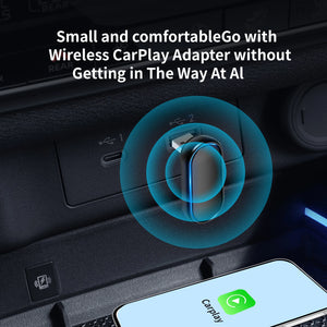 2025 New 360° Rotatable Wireless CarPlay Android Auto Wireless Adapter Mini Box Plug and Play , Wifi Fast Connection No Shade