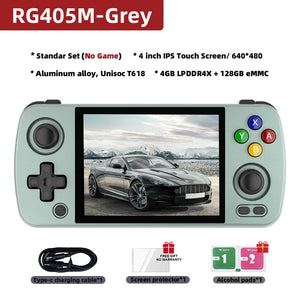 ANBERNIC RG405M Retro Handheld Game Console 4 inch IPS Touch Screen T618 CNC/Aluminum Alloy Android 12 Portable Player 3000+Game