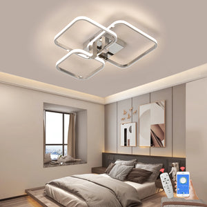 Modern led chandeliers dimmable ceiling chandeleir for living room bedroom Gold chrome 3-6 heads led ceiling lights W/remote