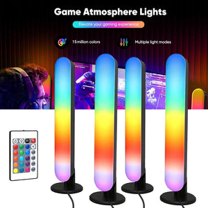 RGB Pickup Light Music Rhythm Lights Upgraded USB Rechargeable Model Christmas Decoration Desktop RGB Light Bar Music Rhythm