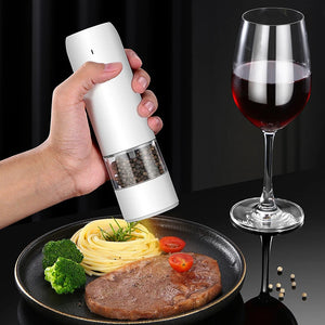 Grinders Herb Grinder Pepper Electric Salt and Pepper Grinder Food Crusher Kitchen Accessories Spice Black Tools Gadgets Dining - Stereotech