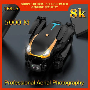 2024 new TESLA Drone M8 PRO 8K HD Aerial Photography Quadcopter Remote Control Helicopter 5000 Meters Distance Avoid Obstacles - Stereotech