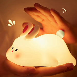 Cute Night Light Nursery Sleeping Night Lamp Panda Pig Dog Duck Rabbit Animals Lamp Vinyl Nightlights for Breastfeeding Toddler