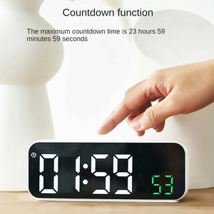 Youpin Xiaomi Digital Alarm Clock Temperature Date Week Display Night Mode Table Clock 12/24H Desktop Electronic LED Alarm Clock