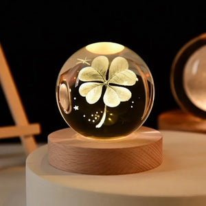 LED Crystal Ball Table Lamp USB Night Light 3D Moon Planet Galaxy Decor for Home Table Lamp Party Toys for Kids Adult Xmas Gifts