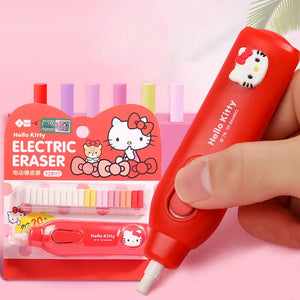 Yizheng Co-branded Sanrio Anime Hello Kitty Cartoon Electric Eraser Office Sketch Writing Drawing Eraser Student Stationery