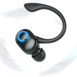 Wireless Ear Hook Earphones Single Mini Handsfree Headphone HIFI Bass Noise Cancelling Sports Headset with Mic - Stereotech