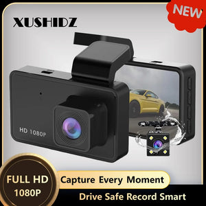 XUSHIDZ Q10PRO 1080P Dash Cam Night Vision Car DVR Vehicle Recorder Camera G-sensor HDR DVR  Loop Recording Dashcam Dual-Channel