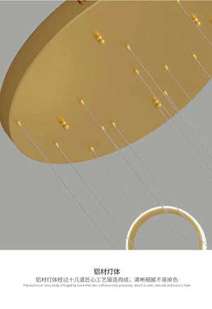 Pendant lamp new sitting room big droplight contracted light luxury villa hotel lobby double entry stair droplight