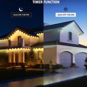 Smart RGB Eaves Lights with DIY Scene Modes, Waterproof Starry Lights for Christmas, Halloween Decor, 15m, 30 LED