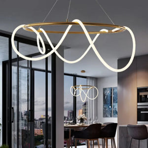 Modern Long Hose Led Ceiling Chandelier for Table Dining Room Kitchen Bar Pendant Lighting Suspension Design Lusters Luminaires