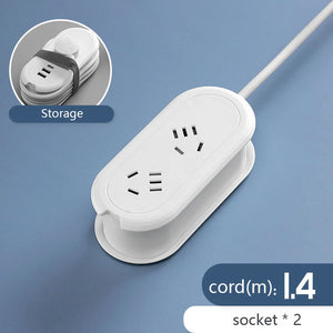 AU Plug Power Strip with 2 USB 1 Type-C Mini Portable 1.4M Extension Cable 2 Outlets Electrical Socket Storage Charging Cable