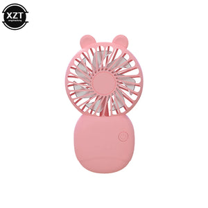 Mini Pocket Fan USB Chargeable Mini Fan Handheld Fans with Base Summer Outdoor Portable Hand Hold Wireless Fan with Phone Holder