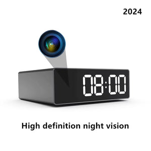 2025 New Product 1080P Infrared Night Vision Full HD Camera Alarm Clock Invisible Camera Home Security Monitoring Supports WiFi